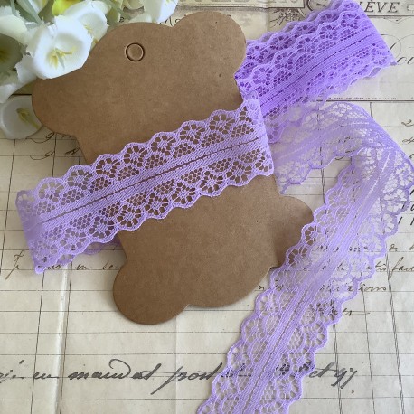 Dentelle ruban violet 140cm
