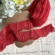 Dentelle stretch 2,5 cm roses rouge 1m