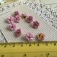 10 boutons blanc fleur