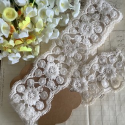 Dentelle tulle beige 1M