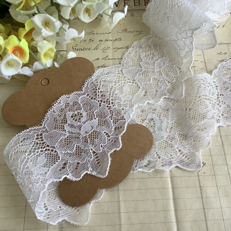 Dentelle stretch blanc 1M