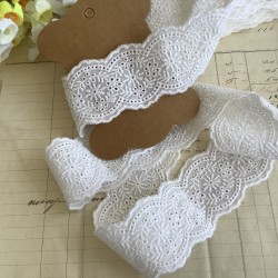 Dentelle broderie anglaise blanc 1M