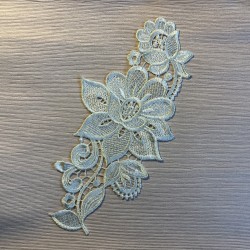 Applique dentelle blanc 26 x 12 cm