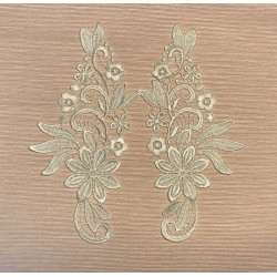 Applique dentelle pair
