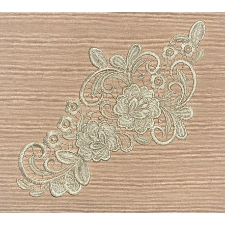Applique dentelle blanc