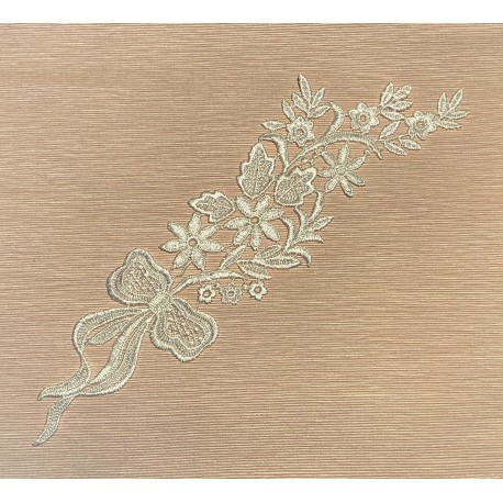 Applique dentelle blanc