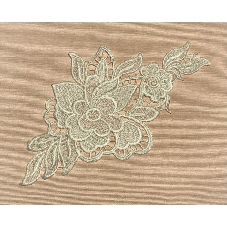 Applique dentelle blanc