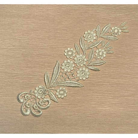 Applique dentelle blanc