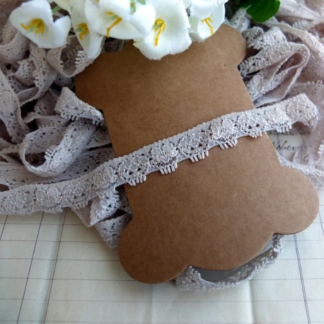 Spitze Band stretch 1 cm beige 1M