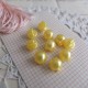 10 Knöpfe - gelb Faux Perlen