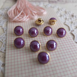 10 boutons violets - Look Vintage
