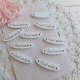 10 appliques / tags Hand Made blanc