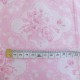 Tissu coupon 50x50cm Roses médaillon - rose uni