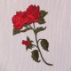 Applique Patch rose double rouge
