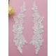 Applique dentelle blanc Pair 31x8cm