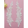Spitze Applikation weiss Paar 31x8cm