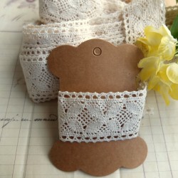 Dentelle 4 cm coton beige 1m