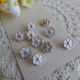 10 boutons blanc fleur