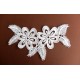 Applique dentelle blanc 17x10cm