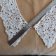 Col en dentelle Applique beige 32x9,5cm
