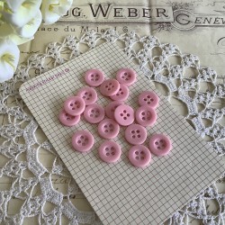 18 boutons roses 1,1 cm