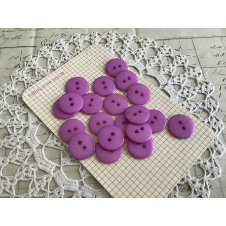 20 boutons violet  1,5 cm